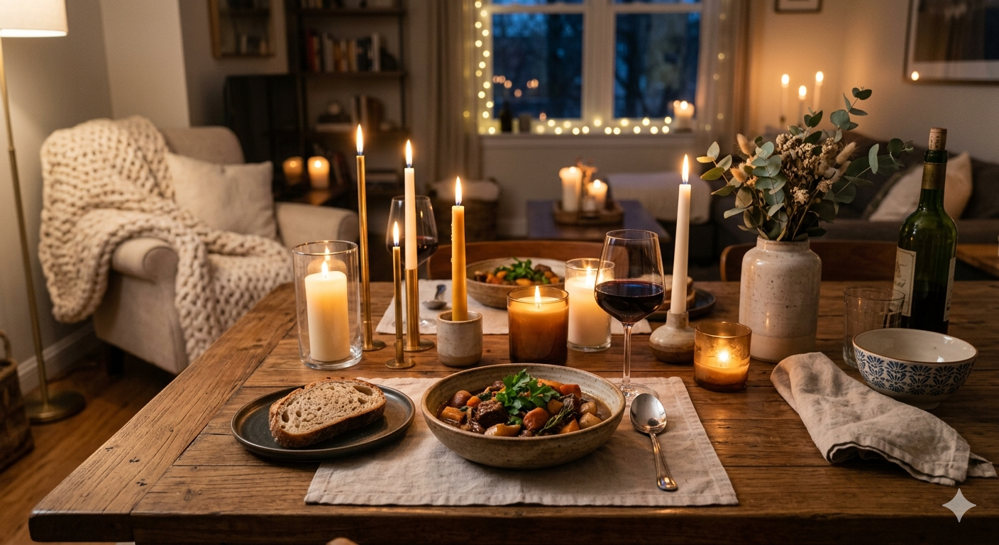 Elevated Living at Home: From Candle Décor to Gourmet Comfort Foods